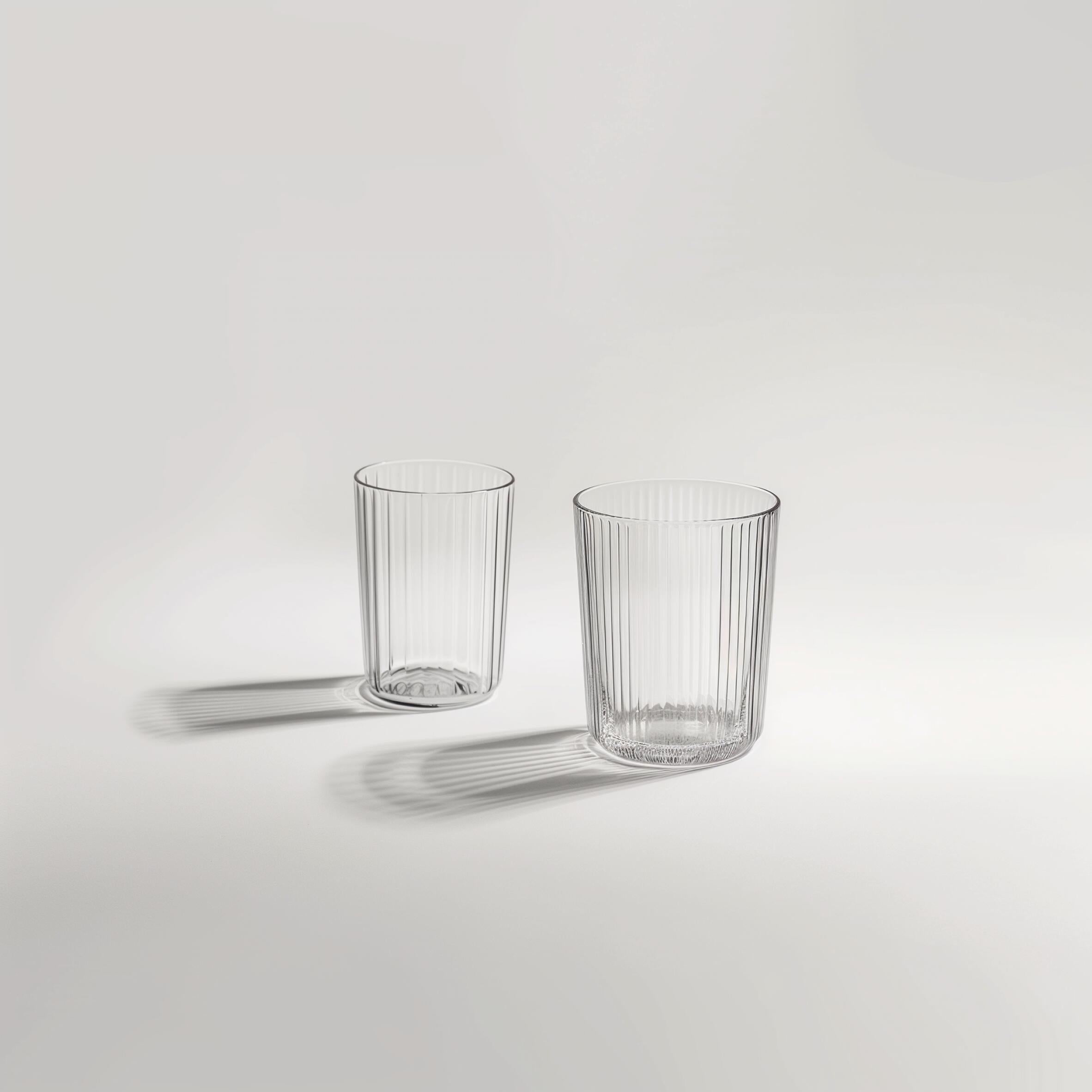 Verres Striés en Verre (x2)